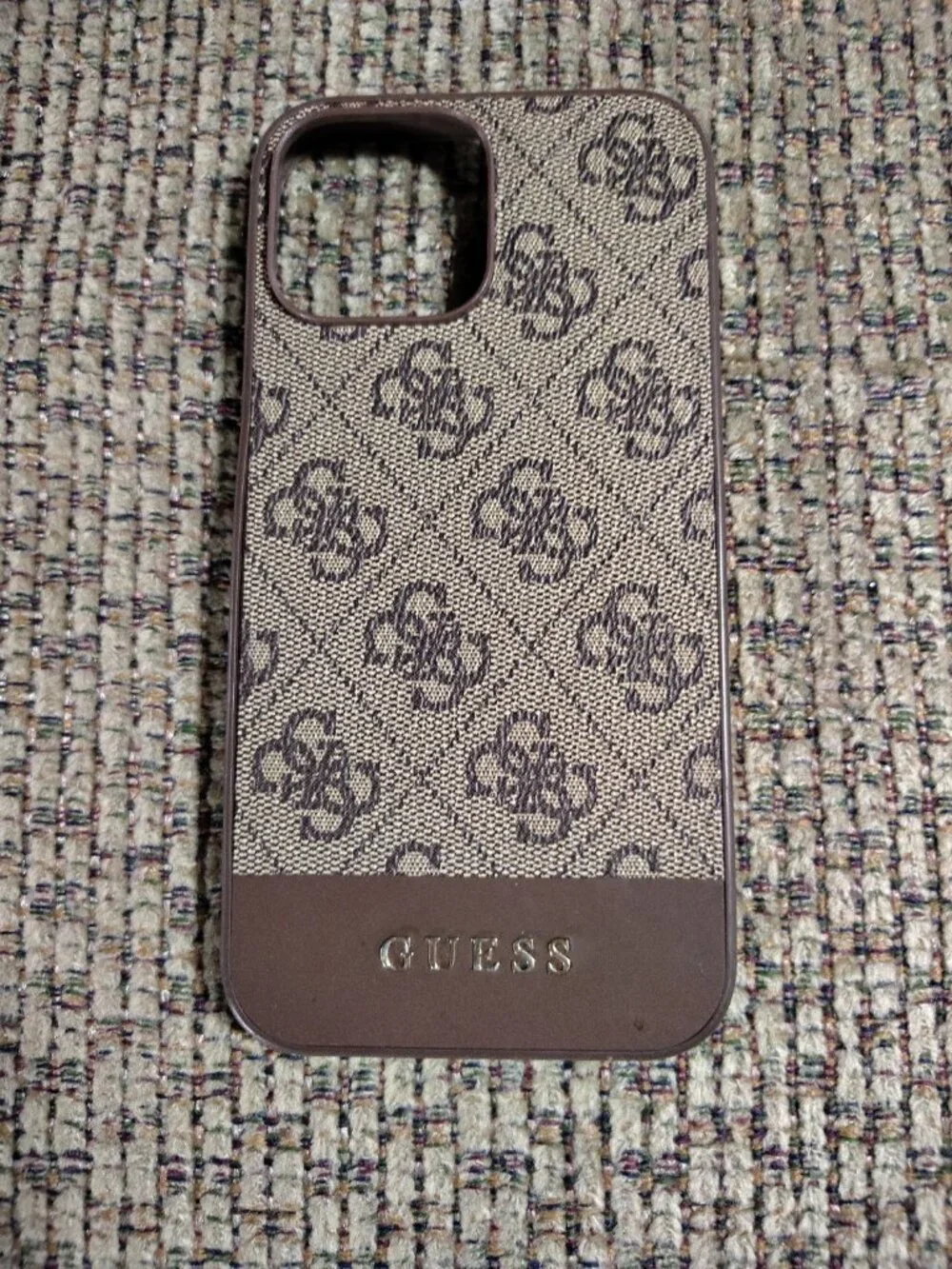 Guess Slim Profile PU Leather Protective Case For iPhone 12 Pro Max Brown/Brown
